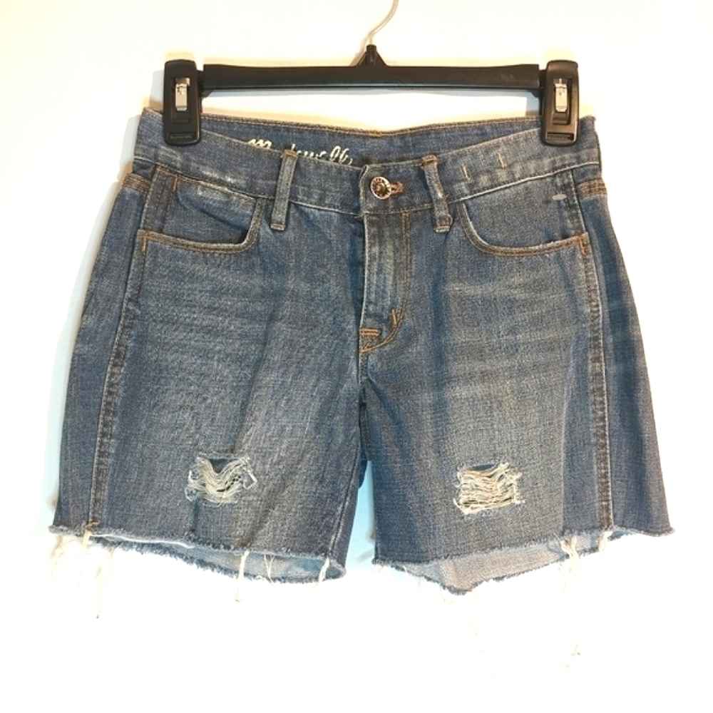 NWOT Madewell Distressed Raw Hem Denim Shorts